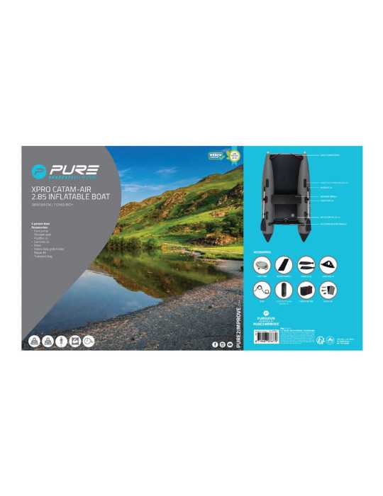 Bote Catamaran Xpro Catam-Air 2.85, Hinchable, 6 Cv, 160 x 285 cm PURE 4 FUN