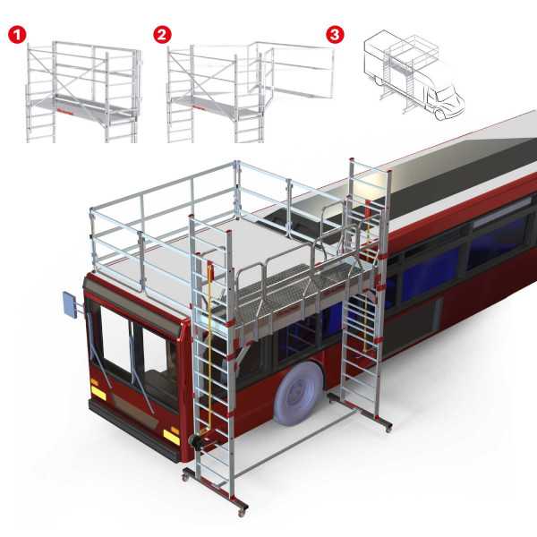 Andamio especial para talleres de camiones y autobuses TSA320 FARAONE