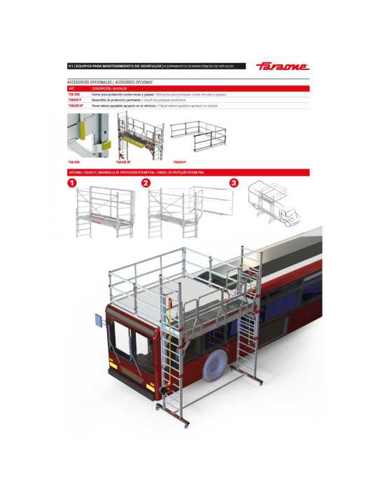 Andamio especial para talleres de camiones y autobuses TSA320 FARAONE