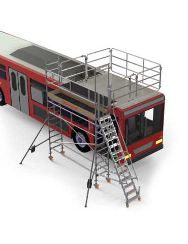 Escalera con plataforma para camiones y autobuses TSA-AB-3 FARAONE