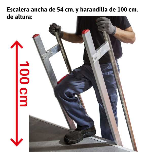 Escalera de apoyo con ganchos para entreplantas y altillos Peldaños 9 SAS350 FARAONE
