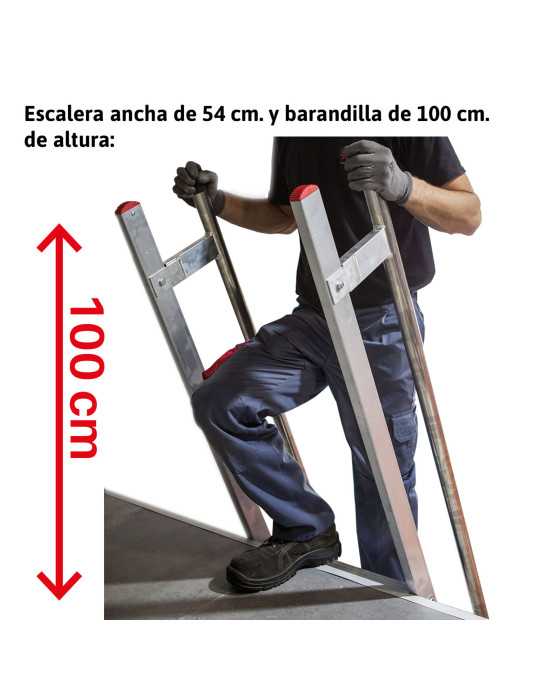 Escalera de apoyo con ganchos para entreplantas y altillos Peldaños 9 SAS350 FARAONE