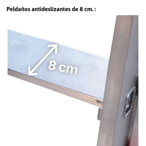 Escalera de apoyo con ganchos para entreplantas y altillos Peldaños 11 SAS400 FARAONE