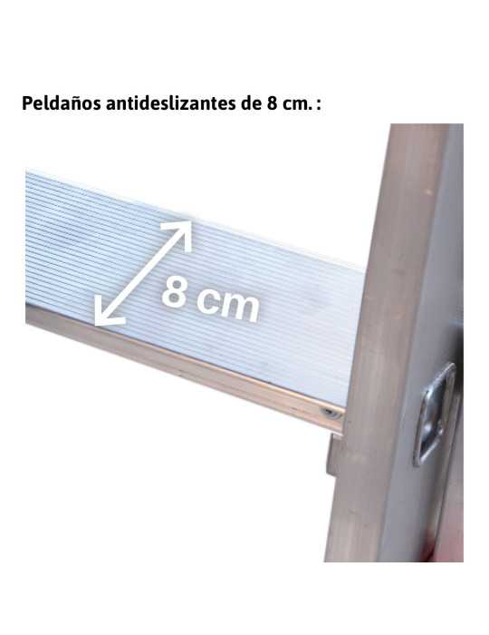 Escalera de apoyo con ganchos para entreplantas y altillos Peldaños 11 SAS400 FARAONE