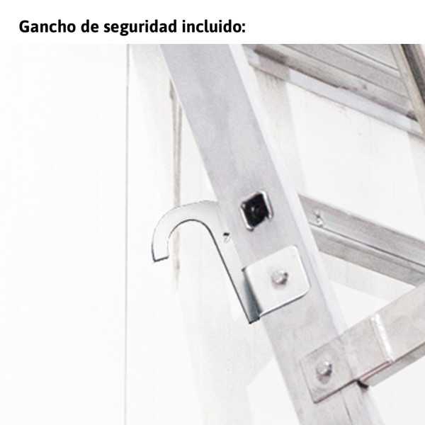 Escalera de apoyo con ganchos para entreplantas y altillos Peldaños 11 SAS400 FARAONE
