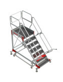 Escalera con plataforma y cuatro ruedas TRAMEX Altura hasta la plataforma 2,58 m SY-T-12 FARAONE