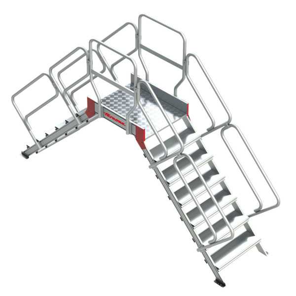 Escalera puente con plataforma Inclinación 45 Altura hasta la plataforma 1,27 m SP45-06 FARAONE