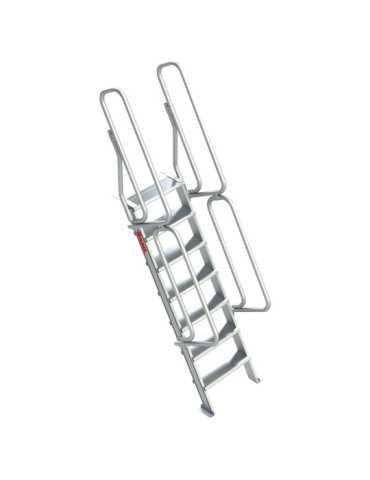 Escalera de aluminio fija para entreplantas y altillos Inclinación 60 Altura de desembarco 3,21 m SG60-13 FARAONE