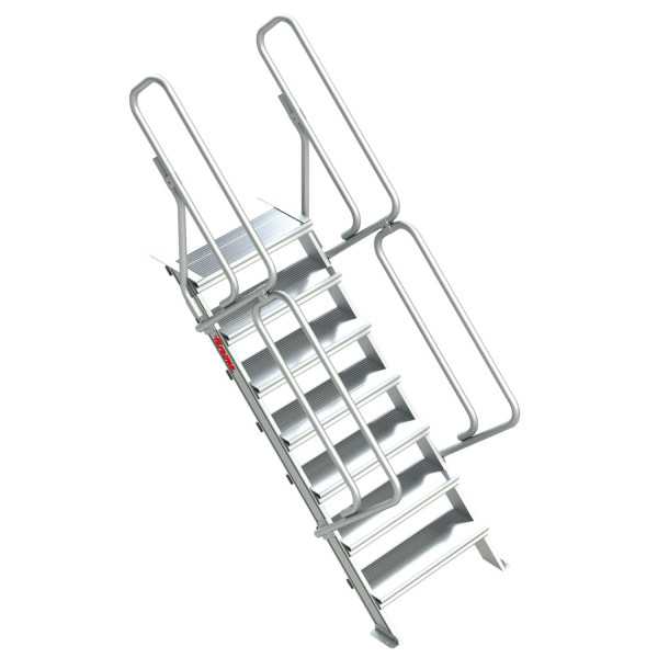 Escalera para entreplantas y altillos Inclinación 45 Altura de desembarco 1,27 m SG45-06 FARAONE