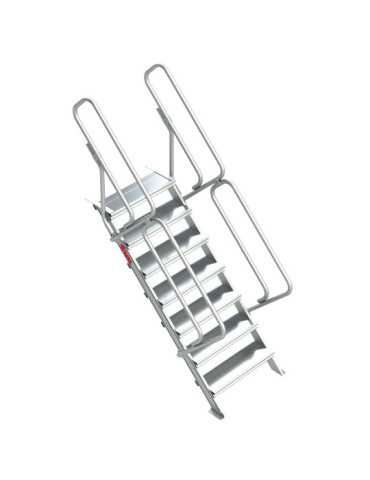 Escalera para entreplantas y altillos Inclinación 45 Altura de desembarco 2,97 m SG45-14 FARAONE