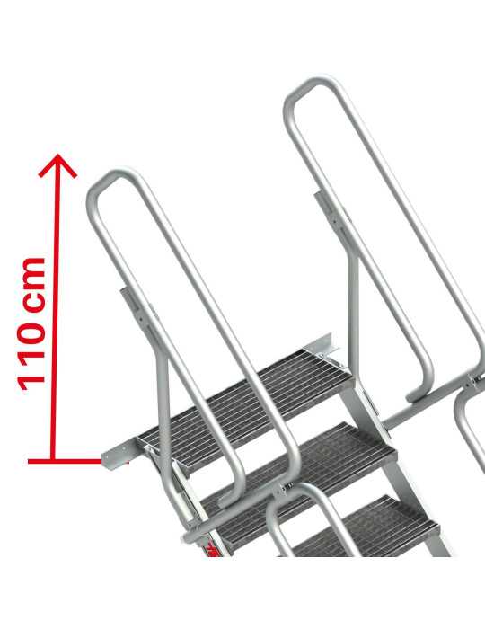 Escalera para entreplantas y altillos Tramex Inclinación 45 Altura de desembarco 64 cm SG-T-03 FARAONE