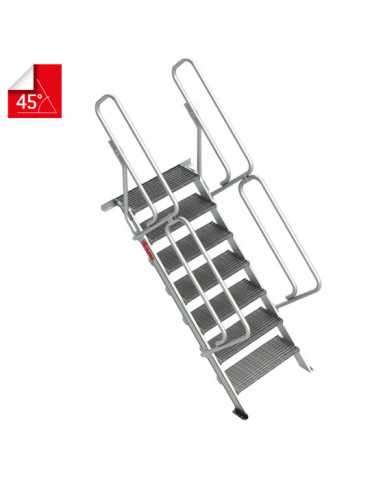Escalera para entreplantas y altillos Tramex Inclinación 45 Altura de desembarco 1,91 m SG-T-09 FARAONE 2