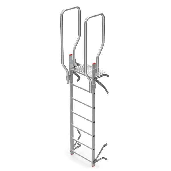 Escalera vertical de seguridad sin jaula de protección Altura variable según pared 1,80 a 2,08 m SVS0-208 FARAONE