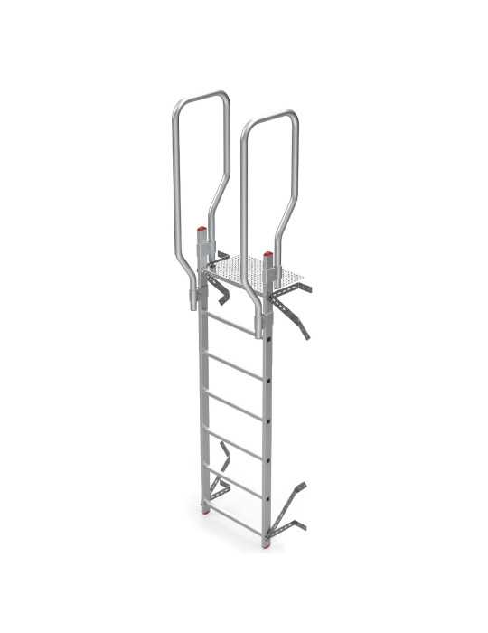 Escalera vertical de seguridad sin jaula de protección Altura variable según pared 2,08 a 2,36 m SVS0-236 FARAONE