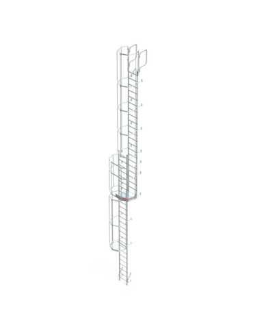 Escalera vertical de seguridad con jaula y descansillo Altura de pared entre 6.84 - 7.12 m SVS1-712 FARAONE