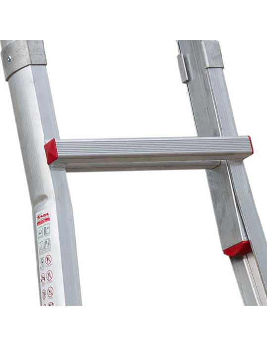 Escalera telescópica de aluminio multiusos súper profesional Peldaños 10-10 TELEST5 FARAONE