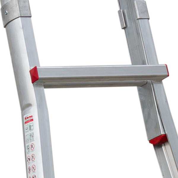 Escalera telescópica de aluminio multiusos súper profesional Peldaños 12-12 TELEST6 FARAONE