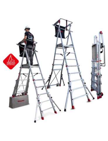 Escalera con amplia plataforma y 3 peldaños PLS3 FARAONE 2