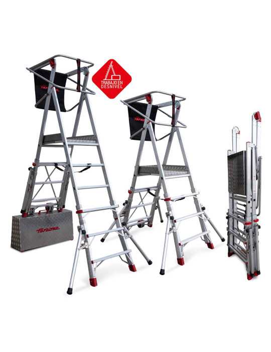 Escalera con amplia plataforma y 3 peldaños PLS3 FARAONE