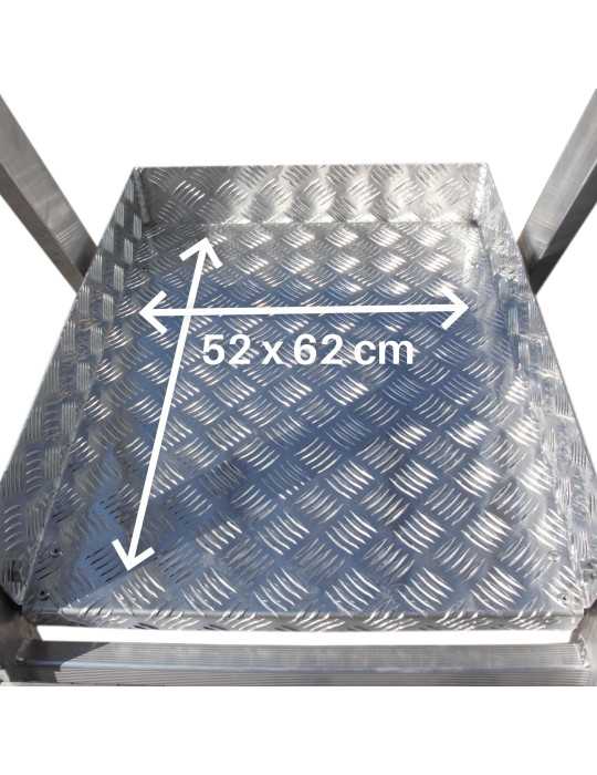 Escalera con amplia plataforma, , estabilizadores de serie y 6 peldaños. PLS6 FARAONE