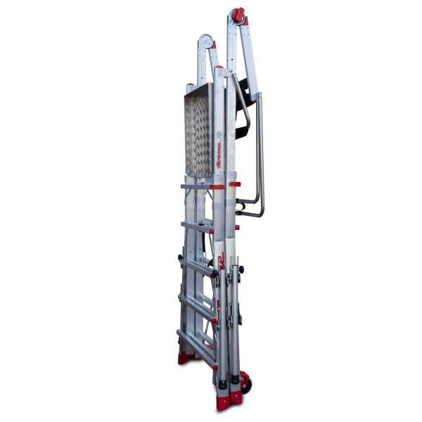 Escalera con amplia plataforma, , estabilizadores de serie y 6 peldaños. PLS6 FARAONE