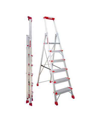 Escalera de tijera con peldaños cómodos Peldaños 3 EN943 FARAONE