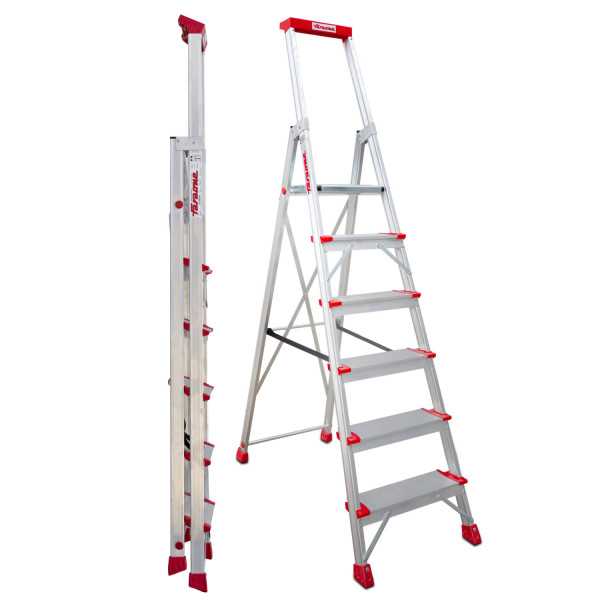 Escalera de tijera con peldaños cómodos Peldaños 3 EN943 FARAONE