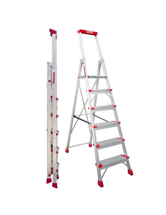 Escalera de tijera con peldaños cómodos Peldaños 5 EN945 FARAONE