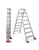 Escalera de tijera de doble subida Peldaños 5-5 NDS5 FARAONE