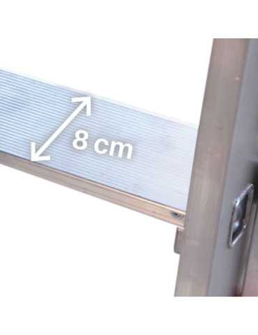 Escalera multiuso de 3 tramos con peldaños cómodos Peldaños 14-15-15 EN1515 FARAONE 2