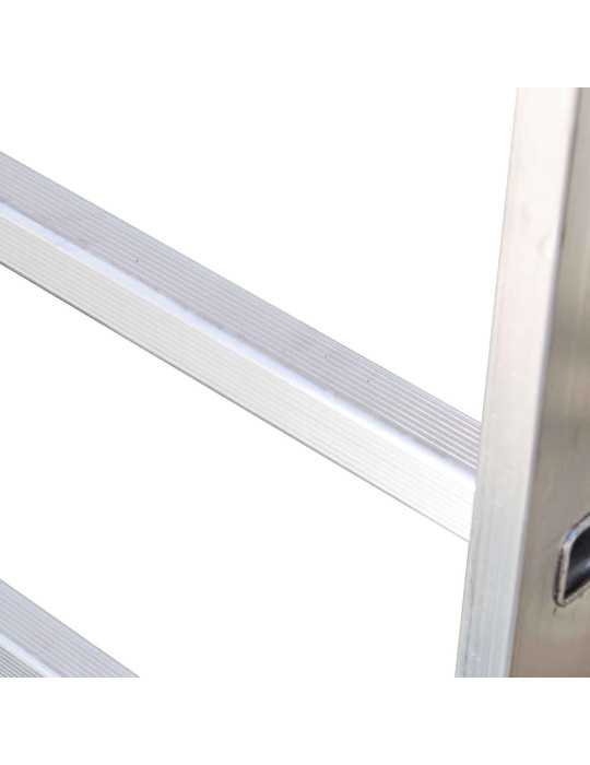 Escalera de aluminio extensible con cuerda Peldaños 12-12 EN212 FARAONE