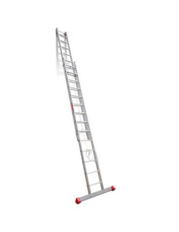 Escalera de aluminio extensible con cuerda Peldaños 15-15 EN215 FARAONE
