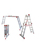 Escalera articulada multiuso en aluminio Peldaños 14 EA614 FARAONE
