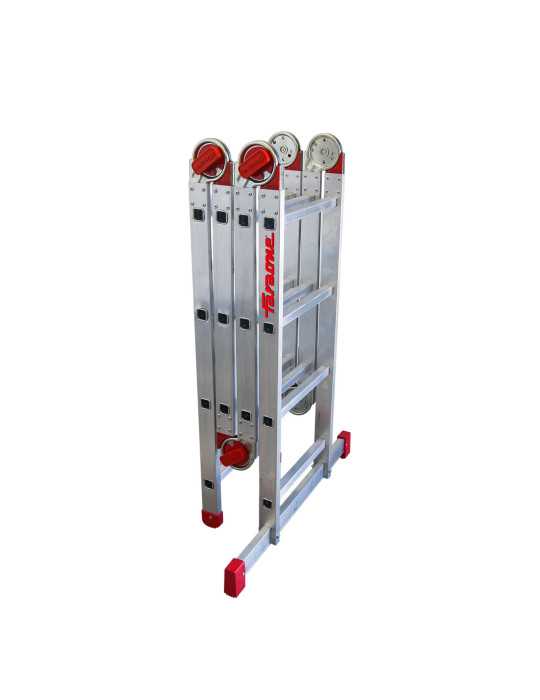 Escalera articulada multiuso en aluminio Peldaños 14 EA614 FARAONE