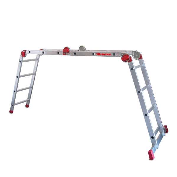 Escalera articulada multiuso en aluminio Peldaños 14 EA614 FARAONE