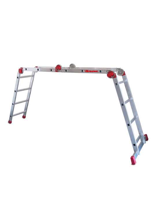 Escalera articulada multiuso en aluminio Peldaños 14 EA614 FARAONE