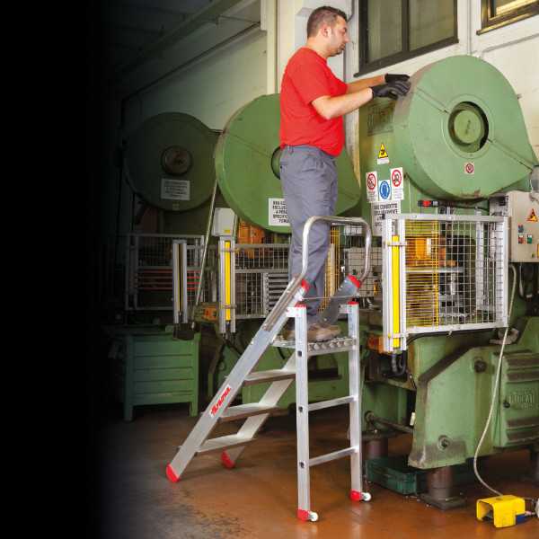Taburete profesional para la industria Peldaños 2 peldaños. Incluido el plano de trabajo CM2 FARAONE