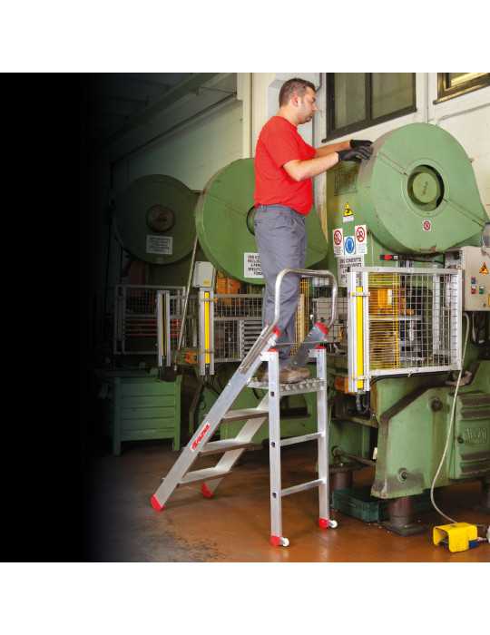 Taburete profesional para la industria Peldaños 3 peldaños. Incluido el plano de trabajo CM3 FARAONE