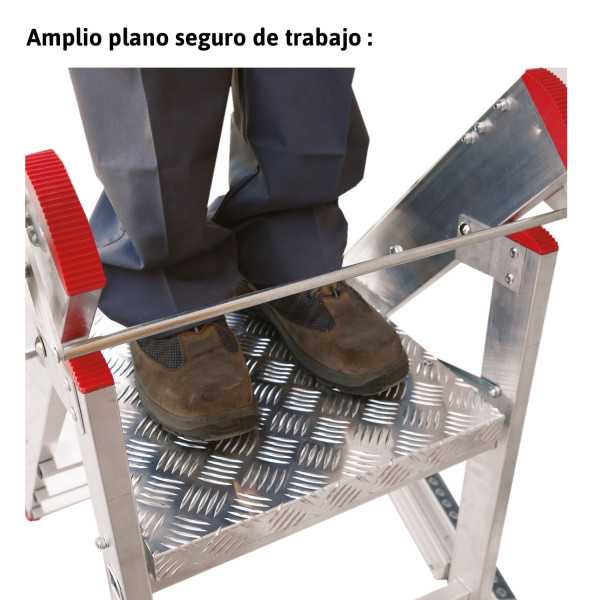 Taburete profesional para la industria Peldaños 3 peldaños. Incluido el plano de trabajo CM3 FARAONE