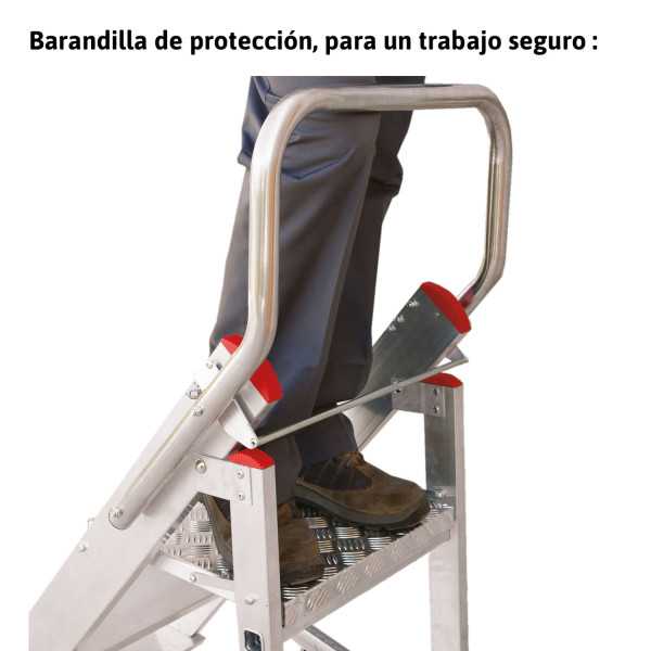 Taburete profesional para la industria Peldaños 3 peldaños. Incluido el plano de trabajo CM3 FARAONE
