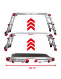 Plataforma de trabajo plegable y regulable en altura Altura de trabajo máxima 89 cm PLAT FARAONE