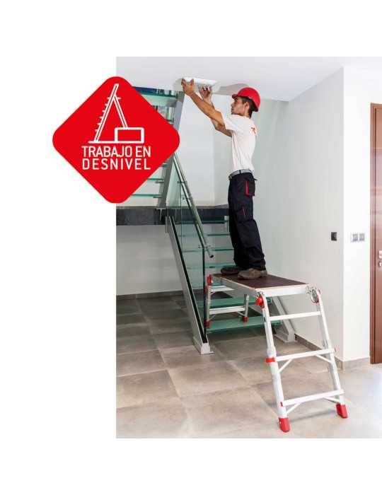 Plataforma de trabajo plegable y regulable en altura Altura de trabajo máxima 89 cm PLAT FARAONE