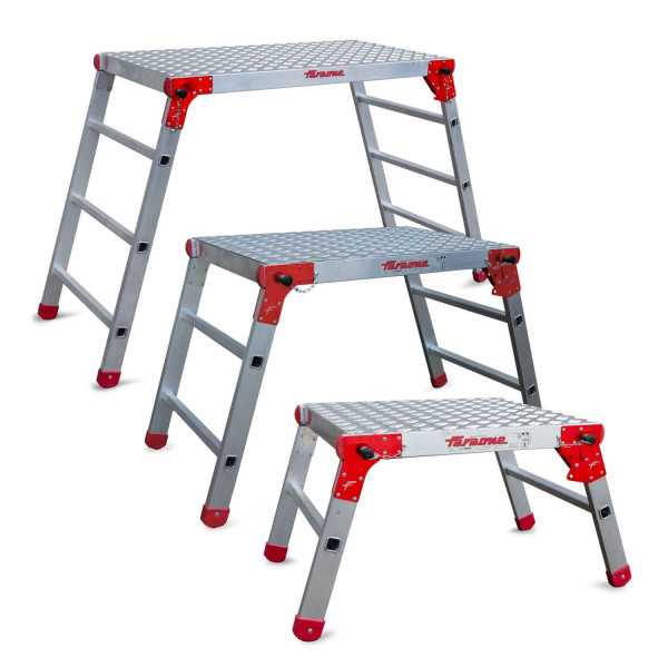 Plataforma de trabajo profesional de 70 cm. y 3 peldaños PLAF3 FARAONE