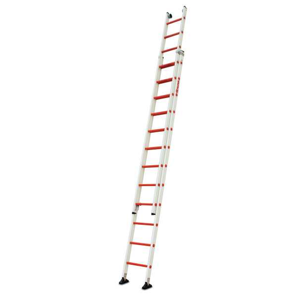 Escalera extensible de 2 tramos de fibra de vidrio Peldaños 16-16 2TFVE-450 FARAONE