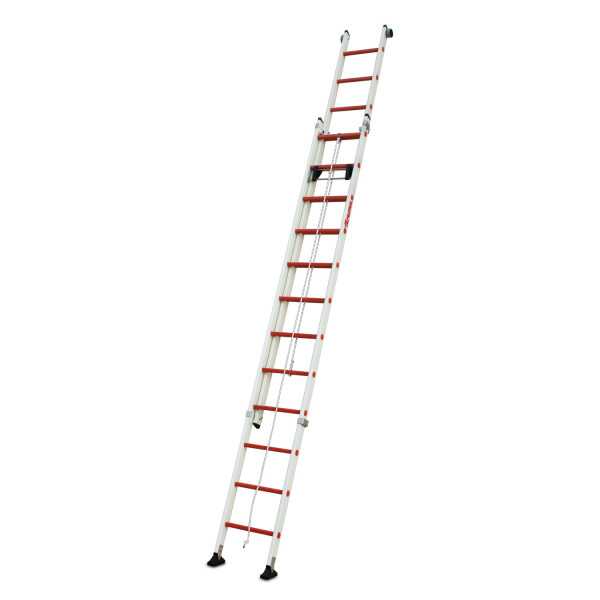 Escalera de fibra de vidrio extensible con cuerda Peldaños 19-19 2TFV-550-EC FARAONE