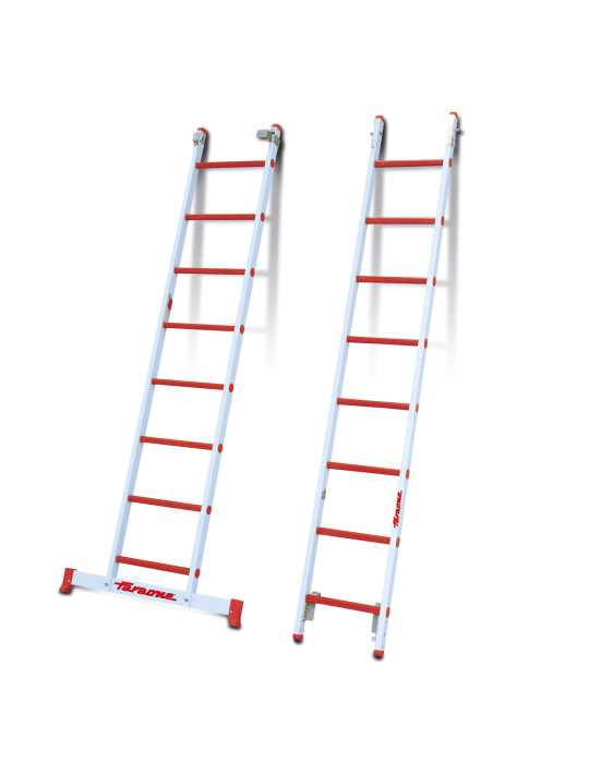 Escalera multiuso de 2 tramos de fibra de vidrio Peldaños 10-10 2TFVC-300 FARAONE