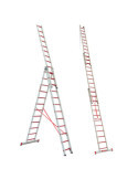Escalera multiusos de 3 tramos de fibra de vidrio Peldaños 8-8-8 3TFV-250 FARAONE