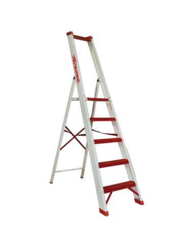 Escalera de tijera en fibra de vidrio con peldaños cómodos Peldaños 5 PAF05 FARAONE
