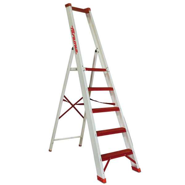 Escalera de tijera en fibra de vidrio con peldaños cómodos Peldaños 5 PAF05 FARAONE