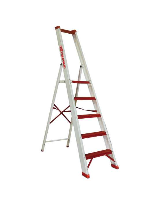 Escalera de tijera en fibra de vidrio con peldaños cómodos Peldaños 5 PAF05 FARAONE